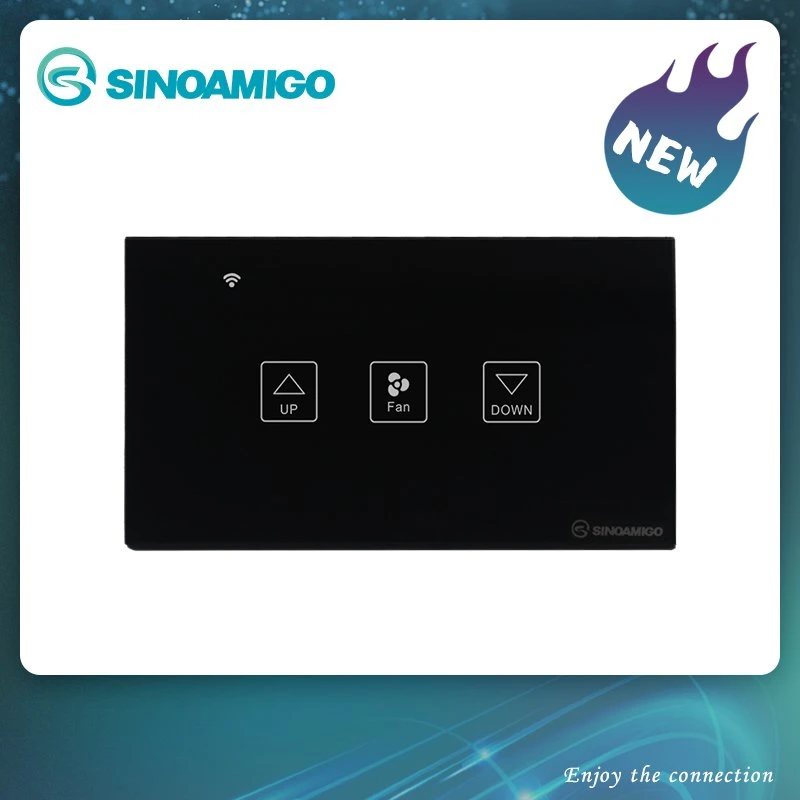 Novo Switch inteligente atualizado para a Luz e ventilador, Smart WiFi do Interruptor do Ventilador do Controlador de Rotação do Ventilador de teto a função de temporizador APP/Voice/Controle de toque compatível