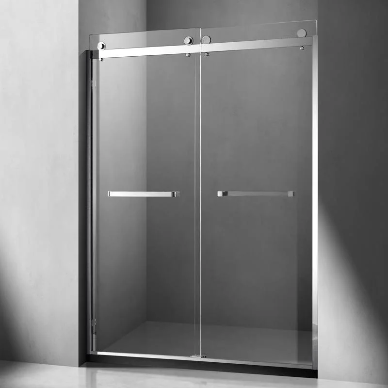 Hotaqi Bypass Frameless Shower Door 8mm Tempered Glass Sliding Shower Door