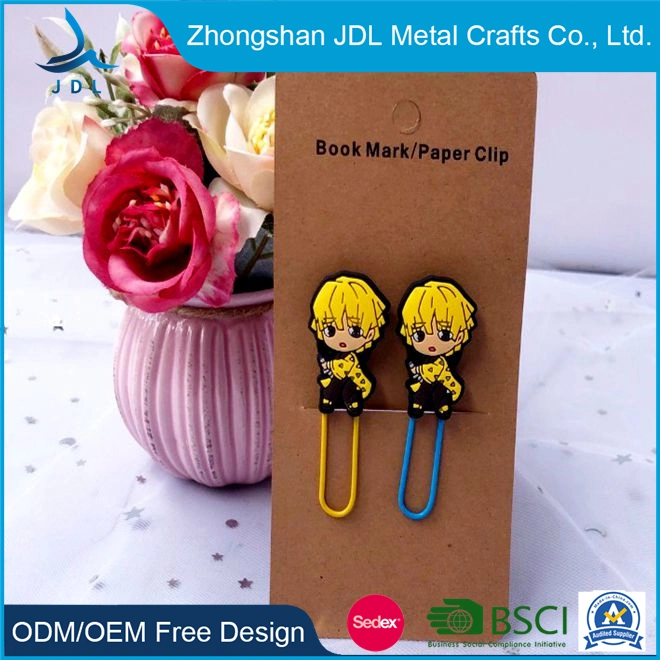 OEM Design Creative papier promotionnel clip 3D PVC souple Signet