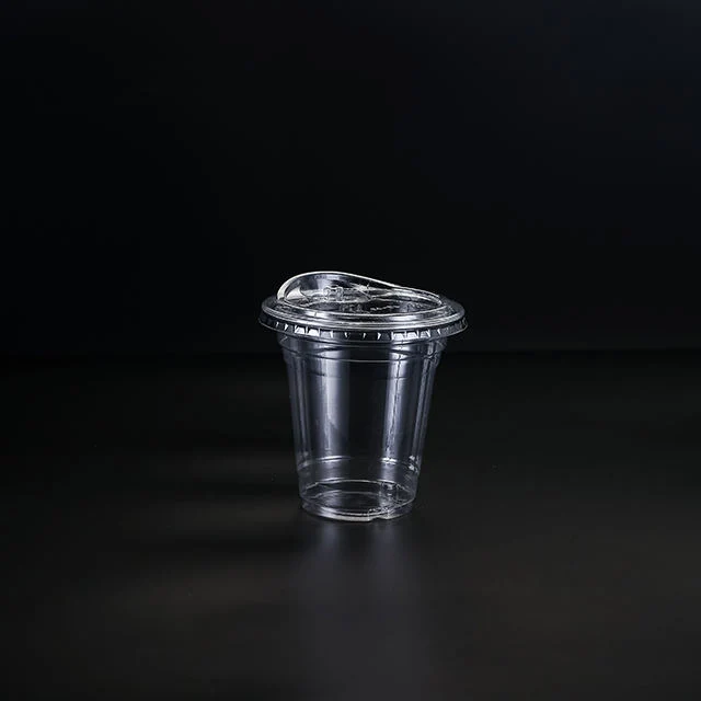 Fabrik Direktverkauf 95 Kaliber transparent PLA 20oz 16oz 12oz 9oz Einweg-Kunststoffbecher mit Dome Lidp durchsichtigen Kunststoffbecher Kunststoffbecher Lippen