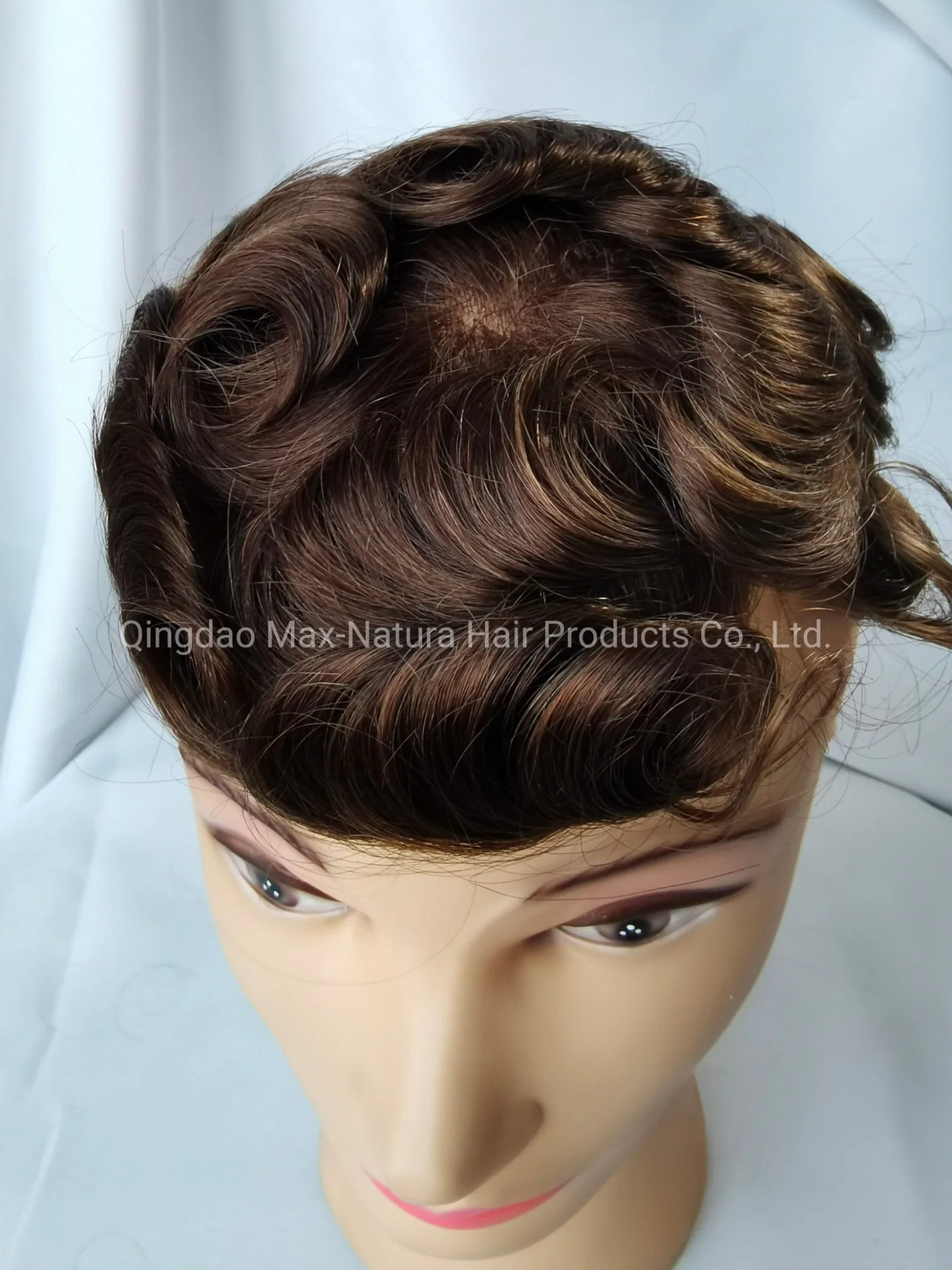 Sistema de pelo de base Poly transparente más natural hecho de Remy-Human-Hair