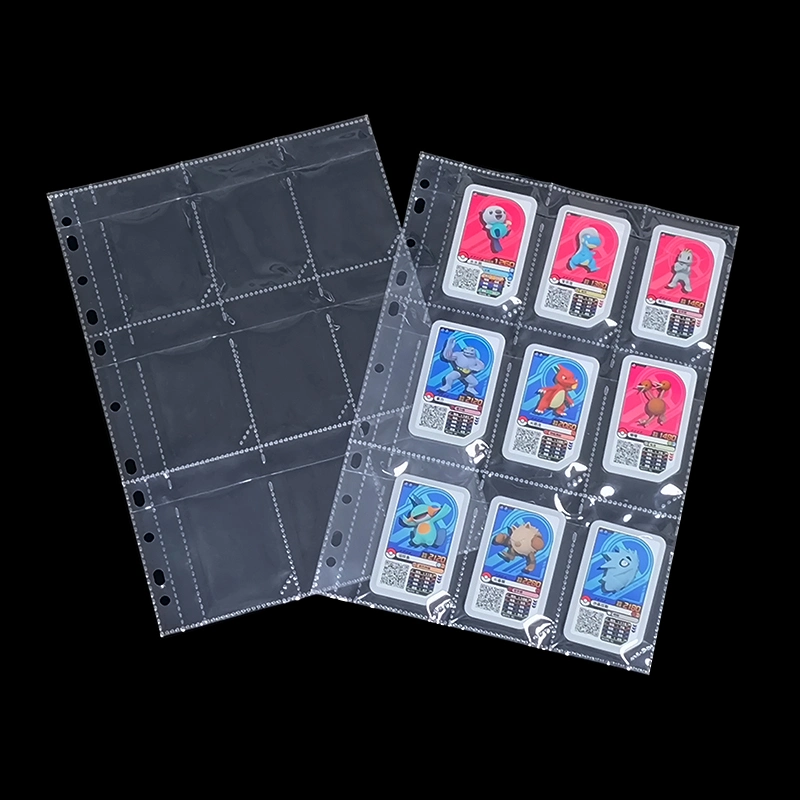 11 Holes 9 Pockets Side PP Transparent Card Holder Page for Jiaaole Card Storage