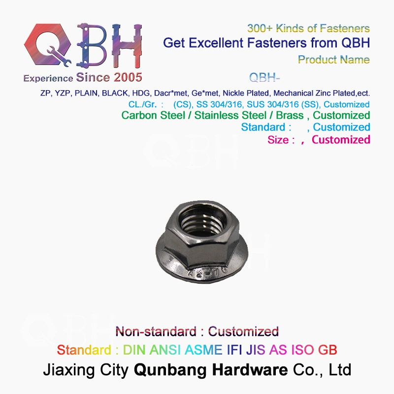 Hex Flange Nuts (S. S., Toothed, 304, 316, DIN6923)