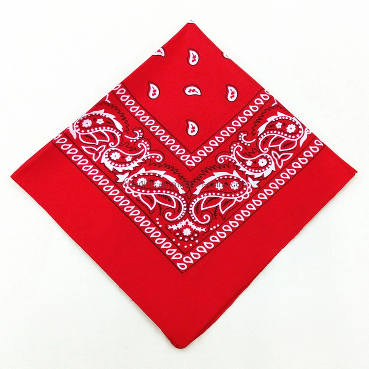 Promotional Gift Customized Kerchief Multifunctional Neck Square Wholesale/Supplier Cashew Flower Cotton Head Bandana