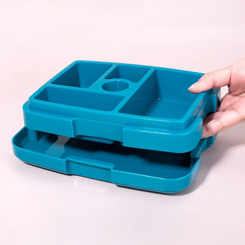 Multifunktionale Student Tragbare Kunststoff Fünf Fach Bento Lunch Box