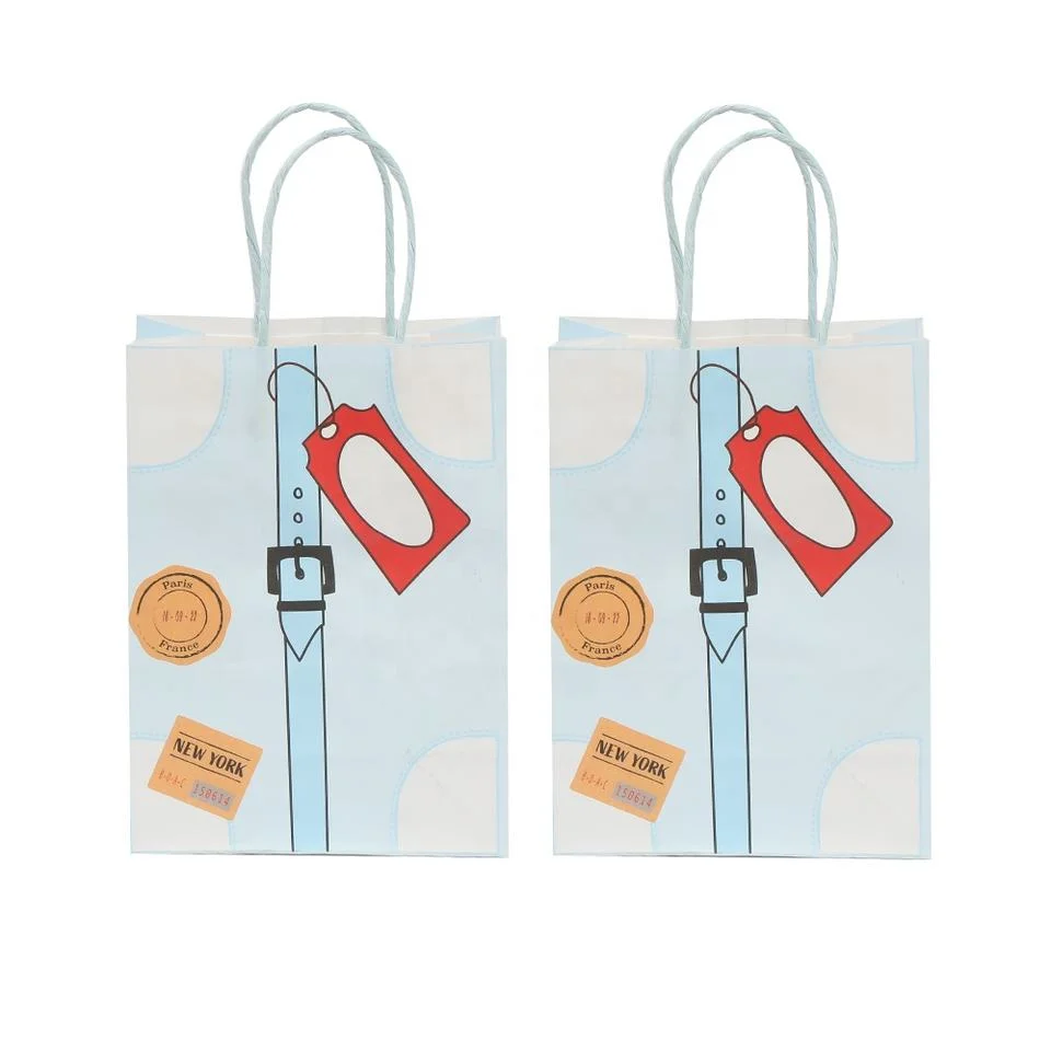 Different Color Custom Paper Bag Boutique Store for Gift Clothes Takeout Packing