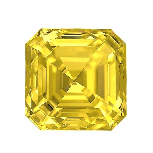 El color amarillo CZ Zirconia cúbica forma cuadrada de piedras preciosas piedras sintéticas