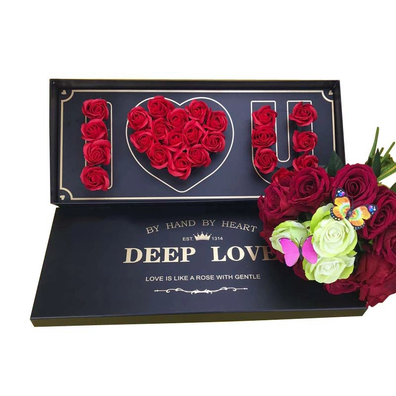 Wholesale/Supplier Unique Luxury Roses Packaging Hearts Flower Cardboard Paper Box with Custom Logo Print Gift Box for Floral