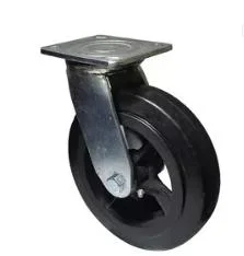 6inch Industrial Swivel Heavy Duty Rubber Castor Cast Iron Inner Wheel