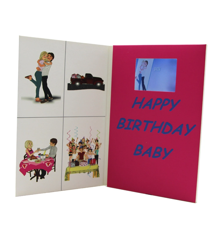 Full Color Printing 4.3inch LCD Screen Video Greeting Cards