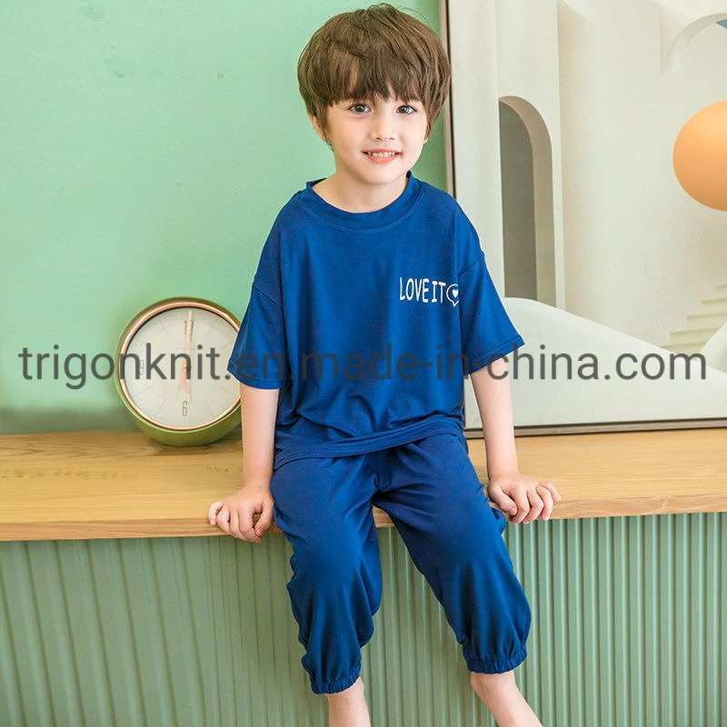 Kids Clothes Girls&prime; Pajamas Set Made of CVC 60/40 From Factory with Fama & BSCI