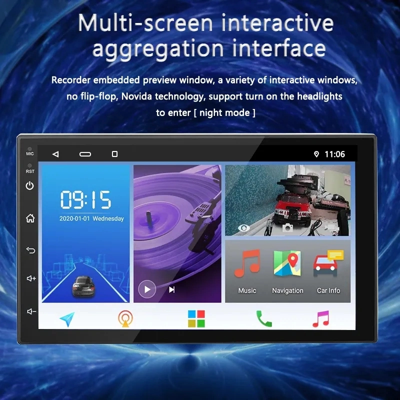 T5 Universal 1 DIN 2 DIN 9'' 10'' IPS Touch Pantalla GPS WiFi AHD Android coche DVD Radio Android 12 2G/32g Radio para coche DSP CarPlay Android