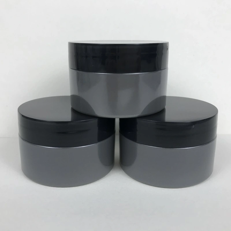 Black Colour Straight Pet Cosmetic Container Cream Jar Packaging