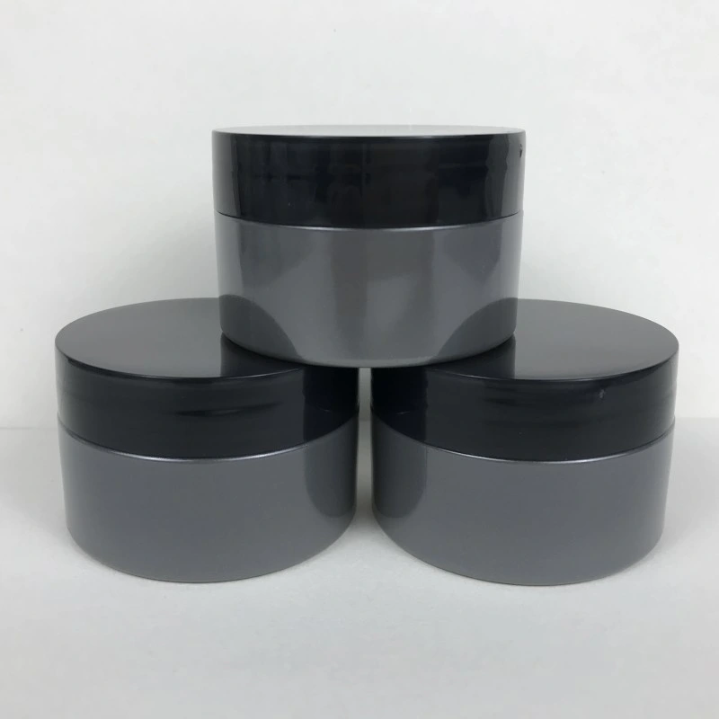 Negro Color Straight PET Cosmetic Container Cream Jar Packaging