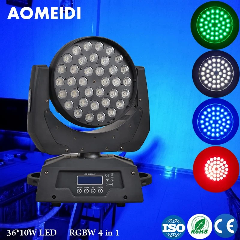 36PCS 10W 4in1 LED Wash Moving Head Stage Lights