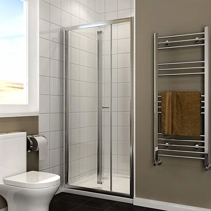 Sally B1202 Bi-Fold Shower Door with 6mm Thick Glass Door with Side Panel