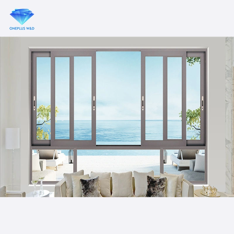 New Design Aluminum Profiles Frame Glass Double Glazed Aluminium Sliding Window