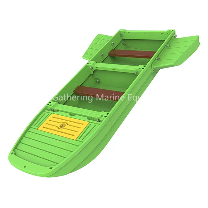 Plastic Folding Boat Durable Lightweight PE Boat Car Borne Fishing Boat