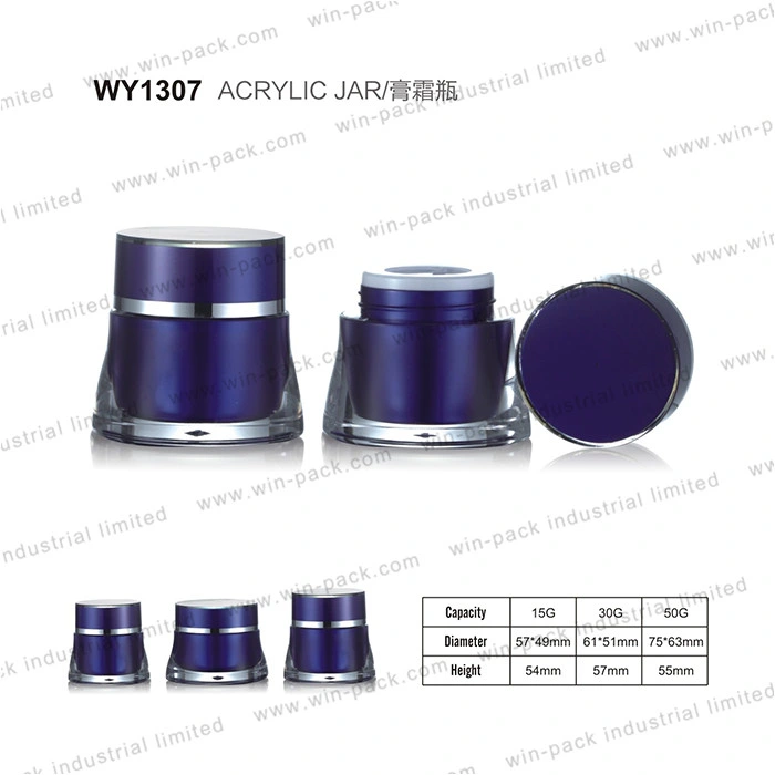 Winpack Fancy Luxury Cobalt Blue Acrylic Jar Cream Cosmetics Packing 15g 30g 50g