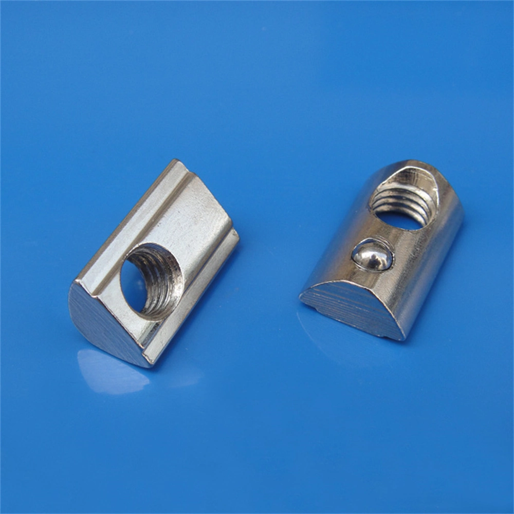 Plating Steel Spring Block Drop in T-Nut T-Slot W Ball Spring Nut