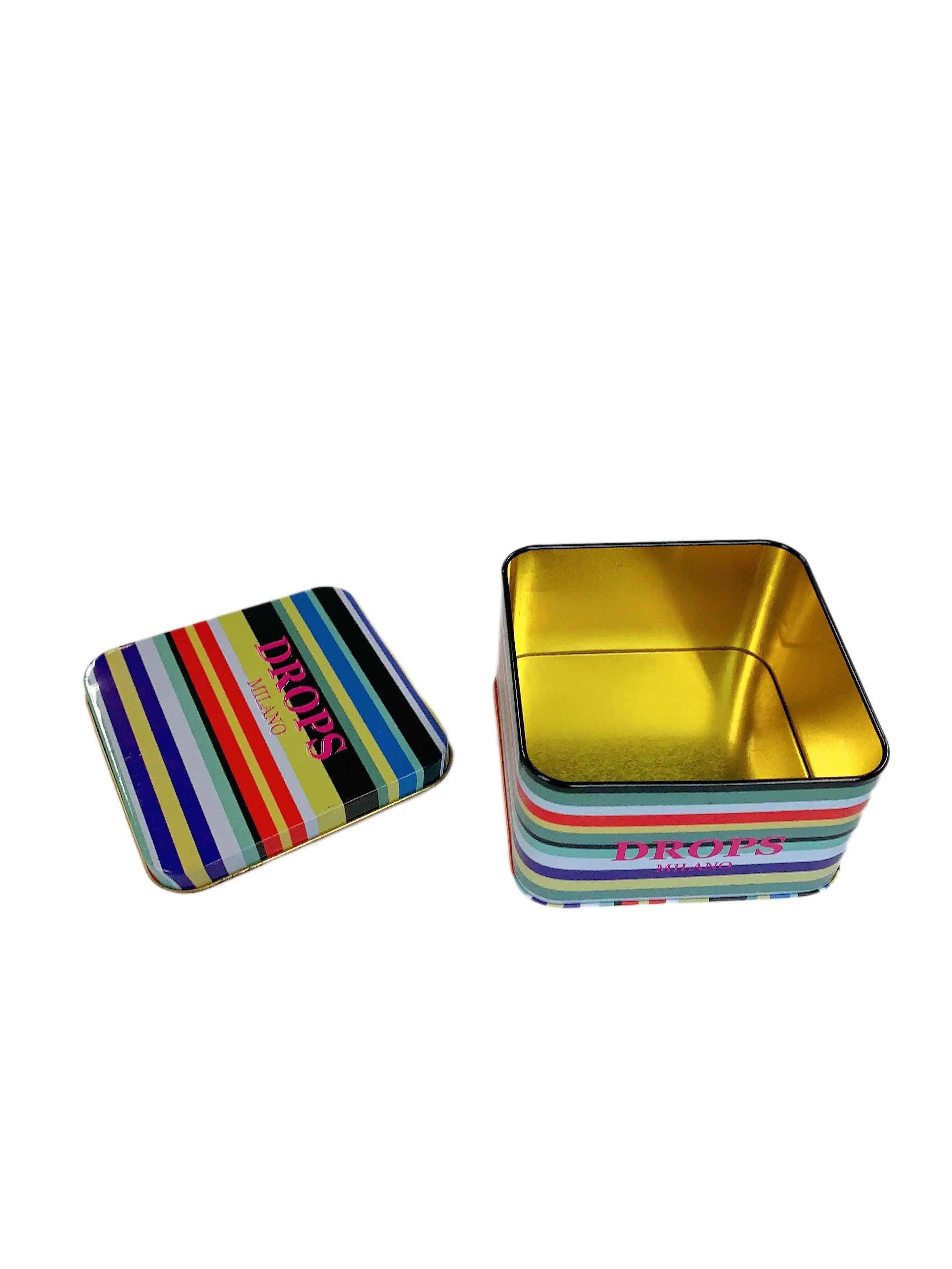 Factory Price Square Shape Metal Box Gift Tin Packaging Tin Can Packaging Box with Sponge Insert Tin Box