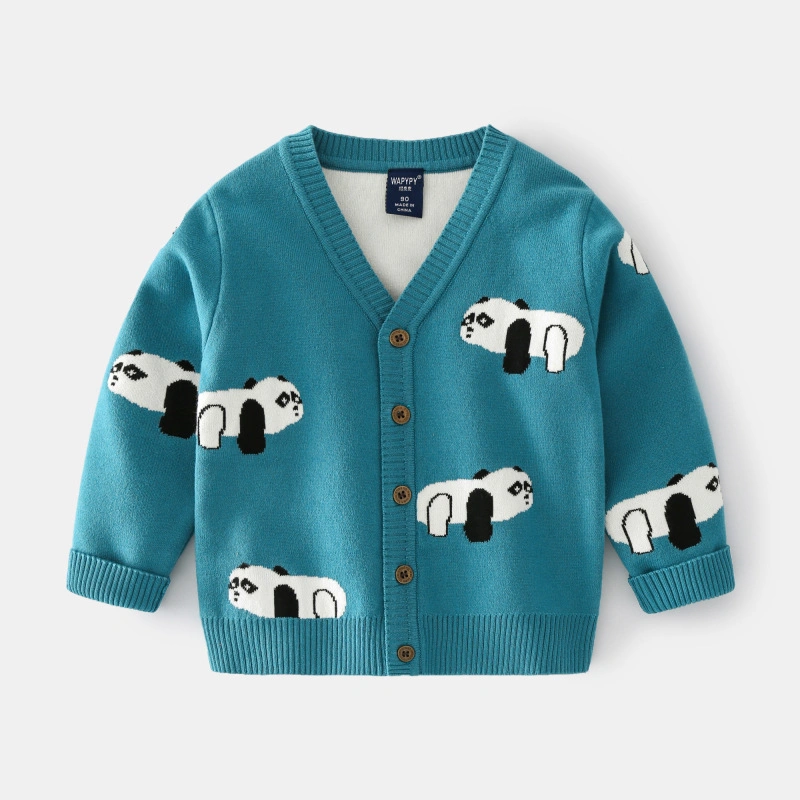 2021 Baby Solid Color Children Long-Sleeved Hollow Cute Gril Pullover Boy Cardigan Unisex Knit Sweater