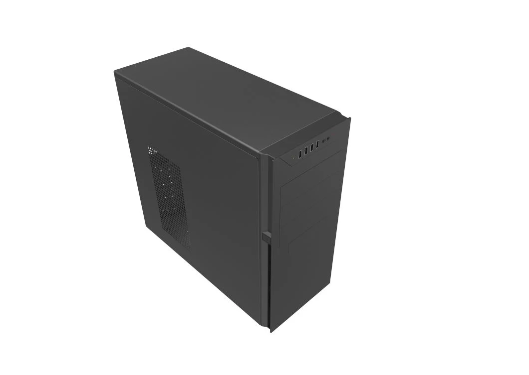 Silent Office Type Computer PC ATX Case with 4 USB Ports