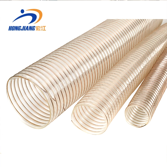 50 63 65mm 75 100 102 110 125 150 200 300 400 500 600mm Copper Steel Wire Spiral Polyurethane Air Dust PU Air Ducting Hose Pipe