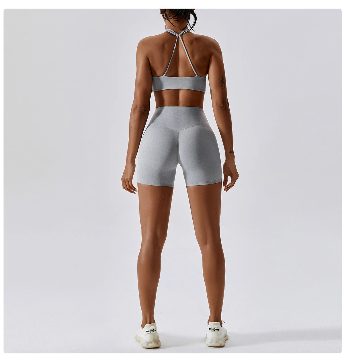 Mejor Venta de ropa deportiva Gym Fitness Yoga se adapta a conjunto Backless sujetador deportivo estilo de giro Sexy Athletic Active Wear 2 Piezas entrenar