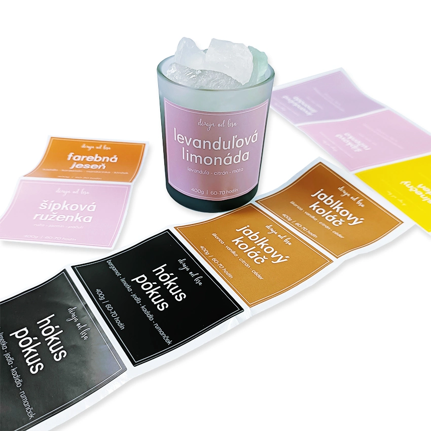 Custom Candle Can Aromatherapy Label Sticker Adhesive