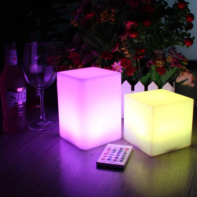 RGB LED Decorative Lights Cube Design Bed Room Furniture Home Decorative Lights Bedroom Set