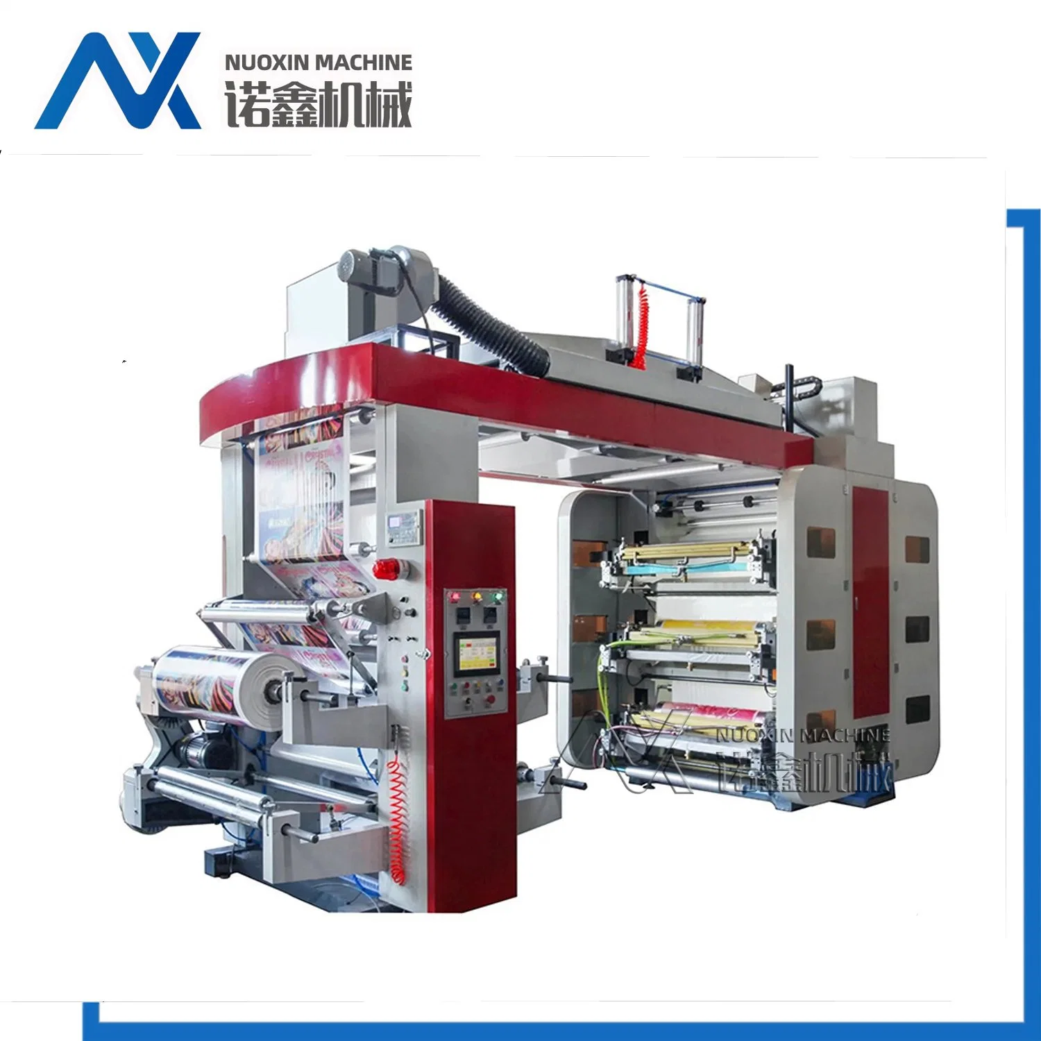 6 Colour Plastic Film Flexographic Printing Machine