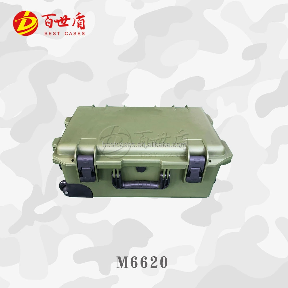 China Manufacture IP67 Waterproof Hard Plastic Protective Electrical Equipment Tool Box with Foam and Wheels