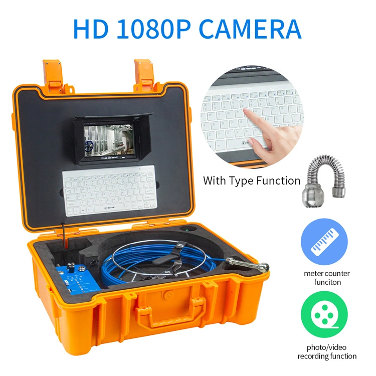 Pipe Inspection Camera, 7 Inch Monitor Sewer Industrial Endoscope 20m Cable