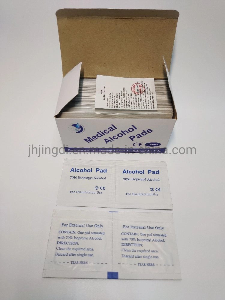 Alcohol Pad Swab Alcohol Pads-Antiseptic 70% Isopropyl First Aid Kit Use-Manufactory-100PCS/Box, 200PCS/Box, 6cmx3cm