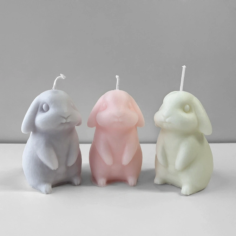 3D Cute Bunny Module Mousse Cake Baking Cookie Candy Chocolate Silicone Molds