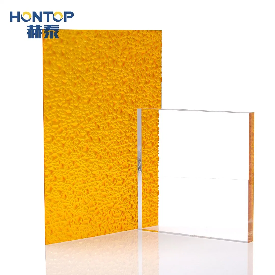 Strong Impact Transparent Coloured Plastic Roof Sheet Embossed Solid Polycarbonate Sheet for Wall Board