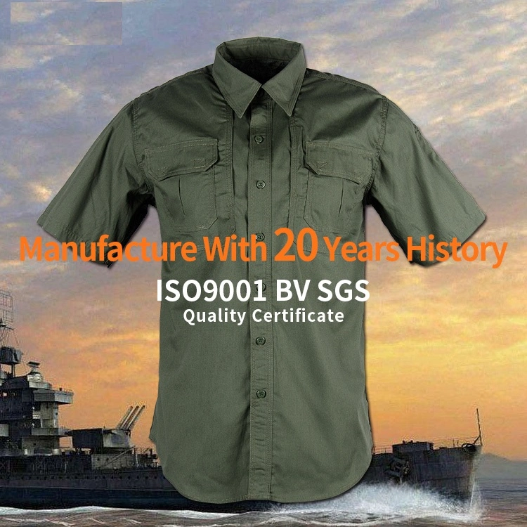 China Cheap Military Uniforms Combat Tactical Wholesale OEM Army Uniform T Shirt Short Sleevecombat Military Shirt