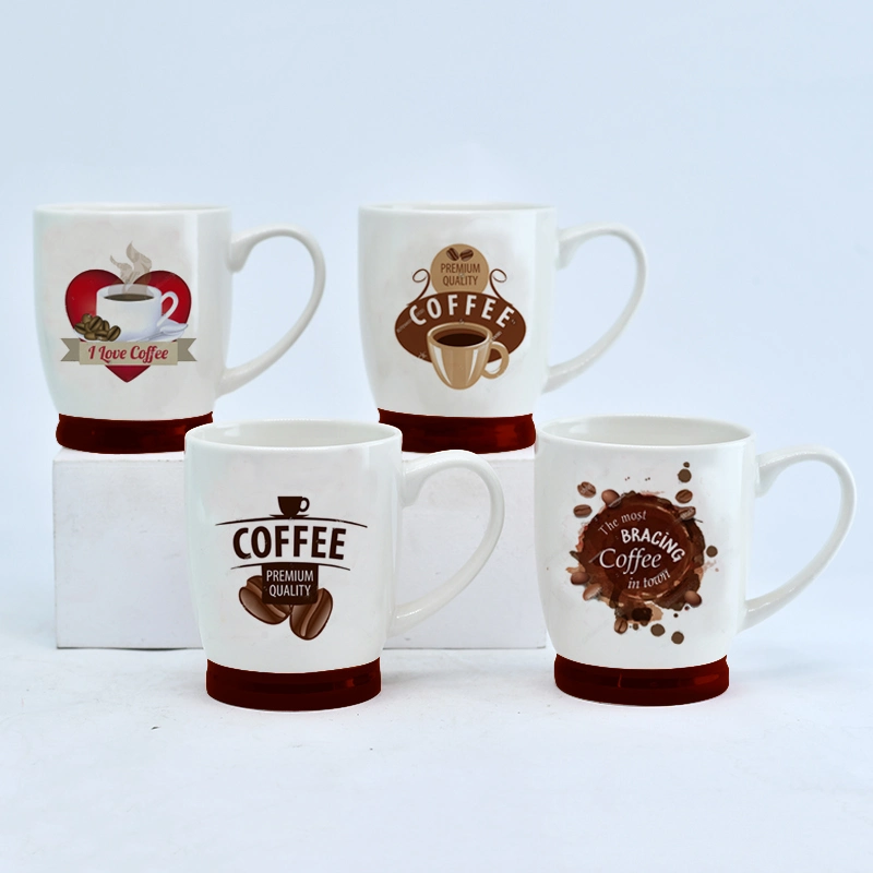 Zhengcai Valentine&prime; S Day New Bone China Material Promotion White Mug12oz/14oz/16oz Capacity for Holiday Bulk Sales