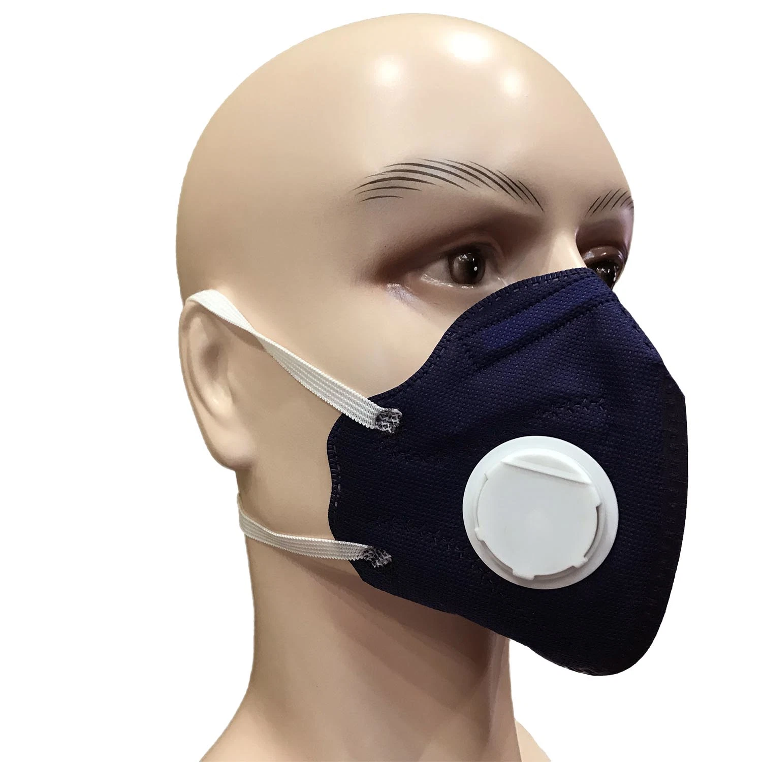 Black Color FFP1 Anti-Haze Anti-Pollution Mouth Folding Non-Woven Valved Dust Mask Respirator Mask with Valve