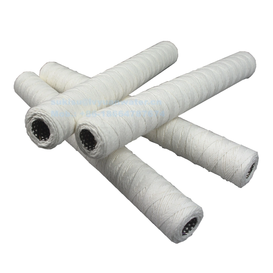 1/5/10/20/25/50 Micron Food Grade Cotton String Wound Cartridges Honeycomb Water Filter Cartridge with 304 316L Ss Core