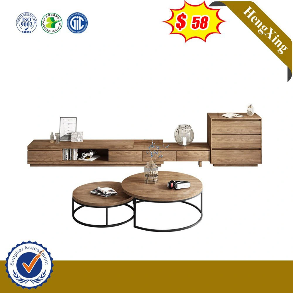 Custom Modern Hotel Office Wood Dining Furniture Round Center Tea Sofa Side Coffee Table