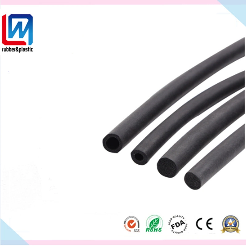 O-Type Extrusion EPDM Foam Round Rubber Cord Sealing Round Sponge Strip for Electric Cabinet Box