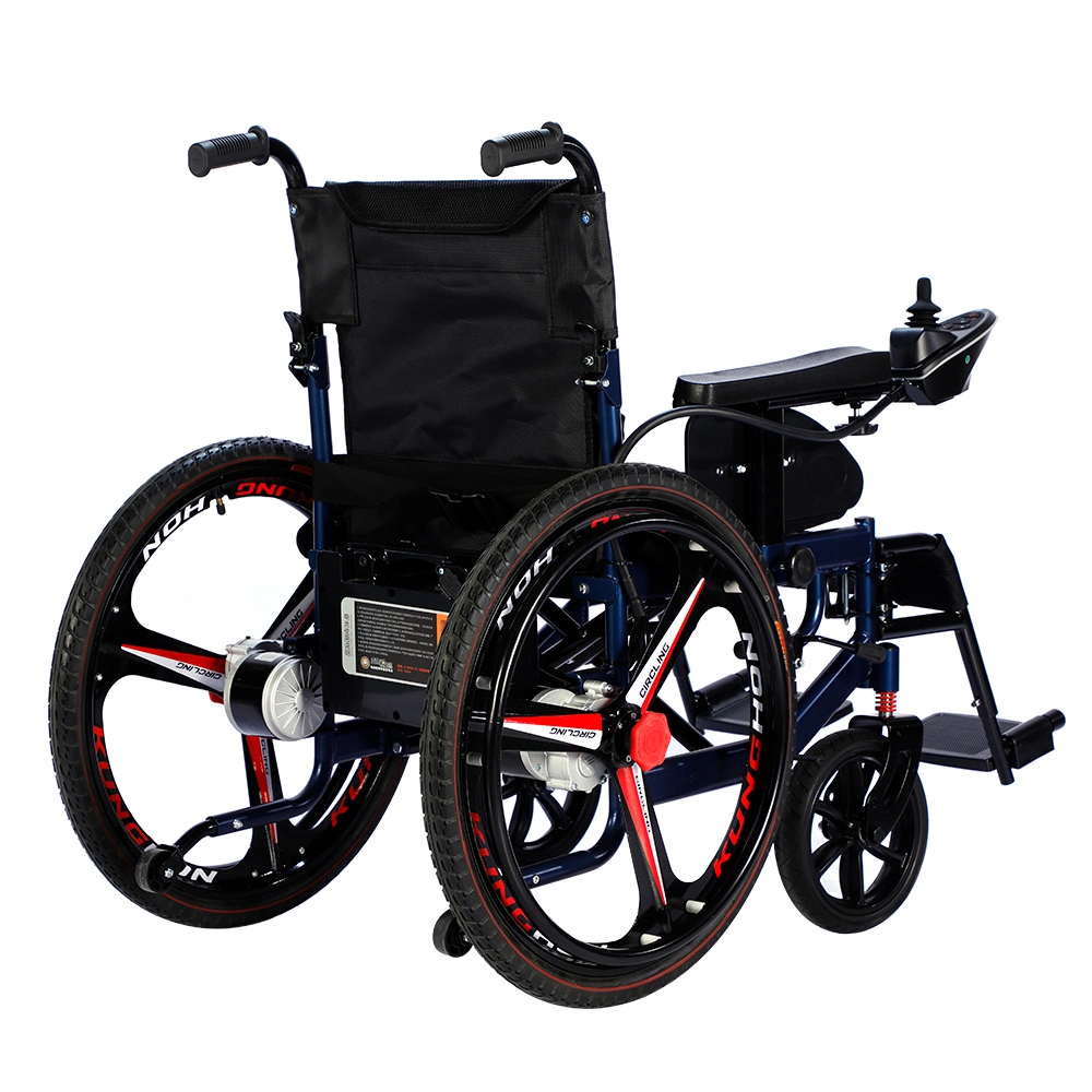 Komfortabel und tragbar Stoßdämpfung Elektromagnetische Bremse Elektro-Rollstuhl geeignet Für Behinderte und ältere Menschen