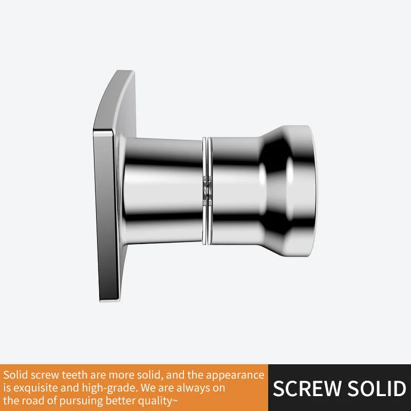 Proway Chrome Back-to-Back Room Handles Solid Zn Alloy Bathroom Pull Knobs Shower Glass Door Handles