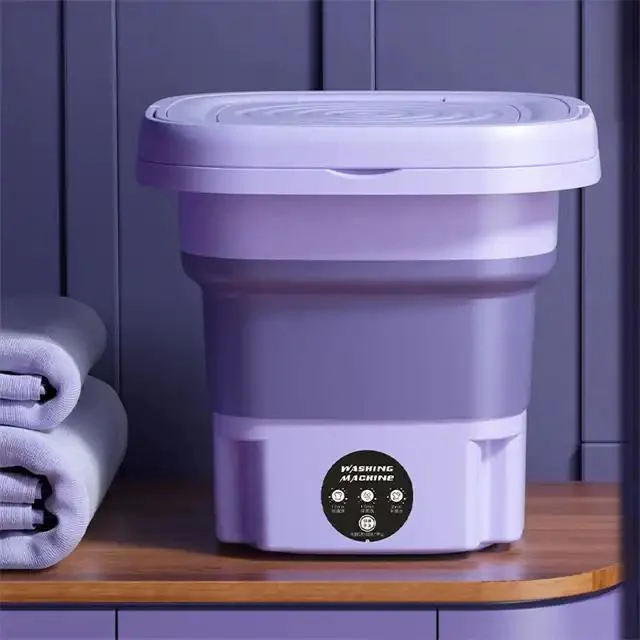 8L Mini Lavadora plegable con secadora de centrifugación para ropa interior Calcetines