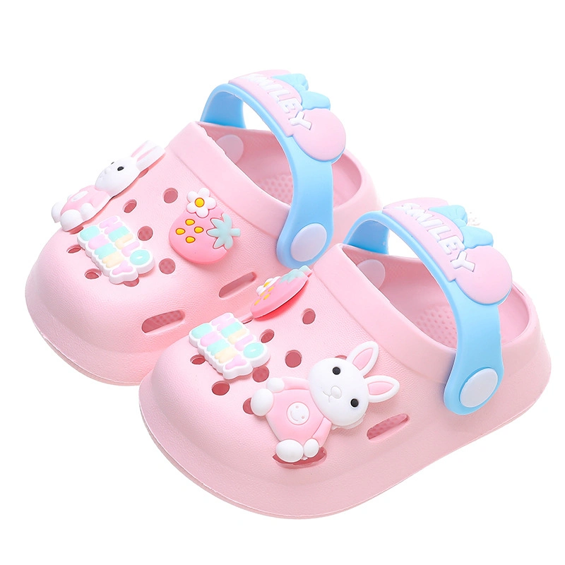 Ruunjoy Cute Hot Sell Summer Outdoor Kids Slippers EVA Soft Non-Slip Children Bath Cute Baby Holes Toddler Sandal Children's Slippers