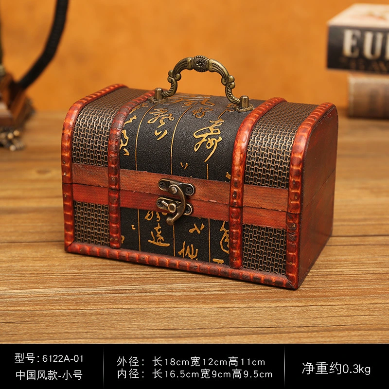 China Style with Lock Password Storage Wooden Small Jewelry Box