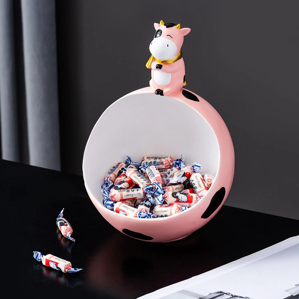 Creative Milk Storage Tank Resin Animal Candy Key Debris Storage Ball