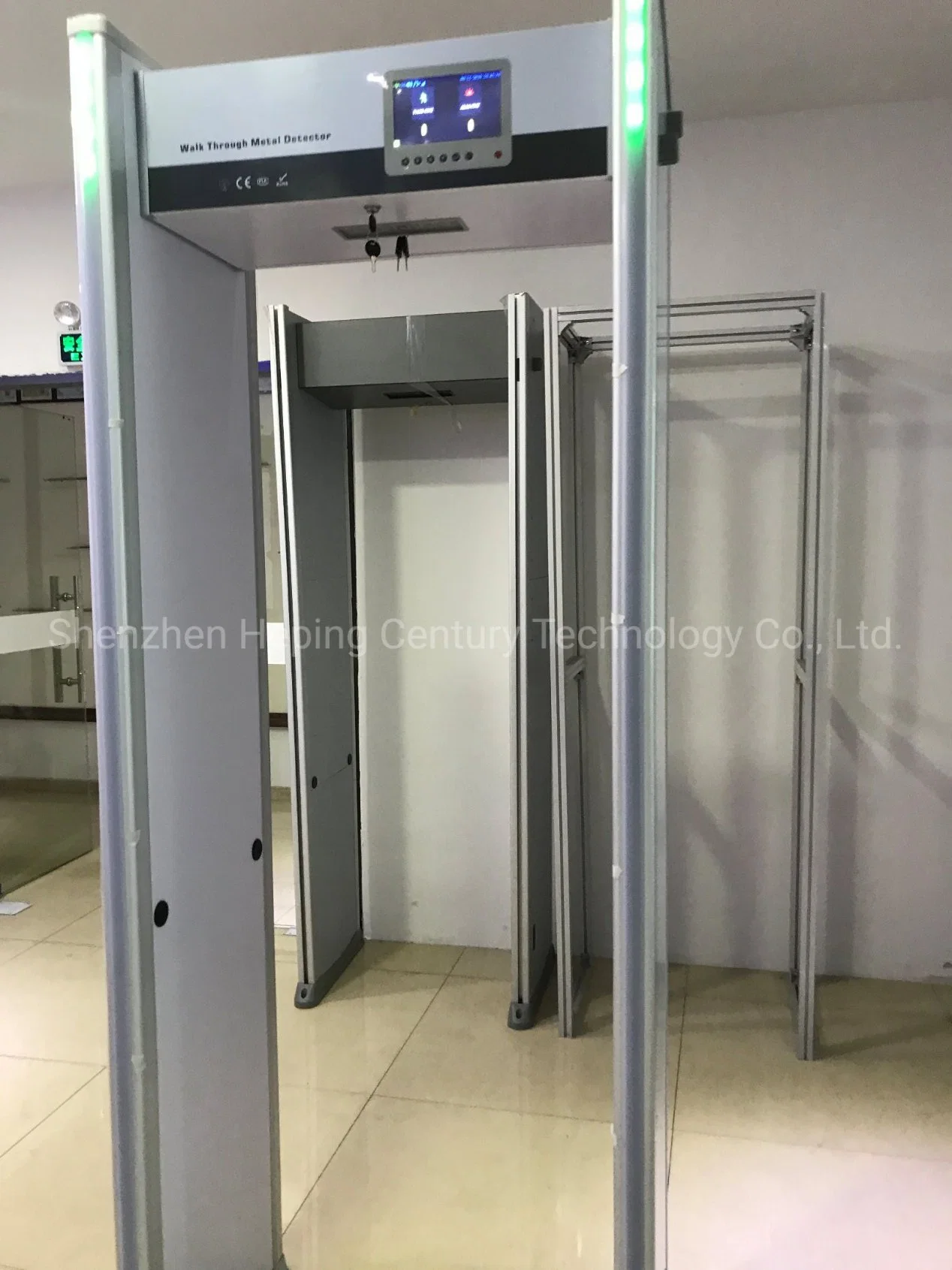 33zones Walk Through Metal Detector Door Frame Metal Detector with 7 Inch LCD Color Screen